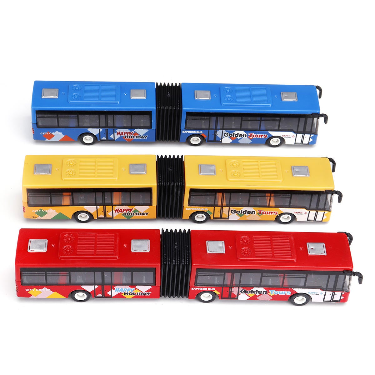 Blue/Red/Green 1:64 18cm Baby Pull Back Shuttle Bus Diecast Model Vehicle Kids Toy