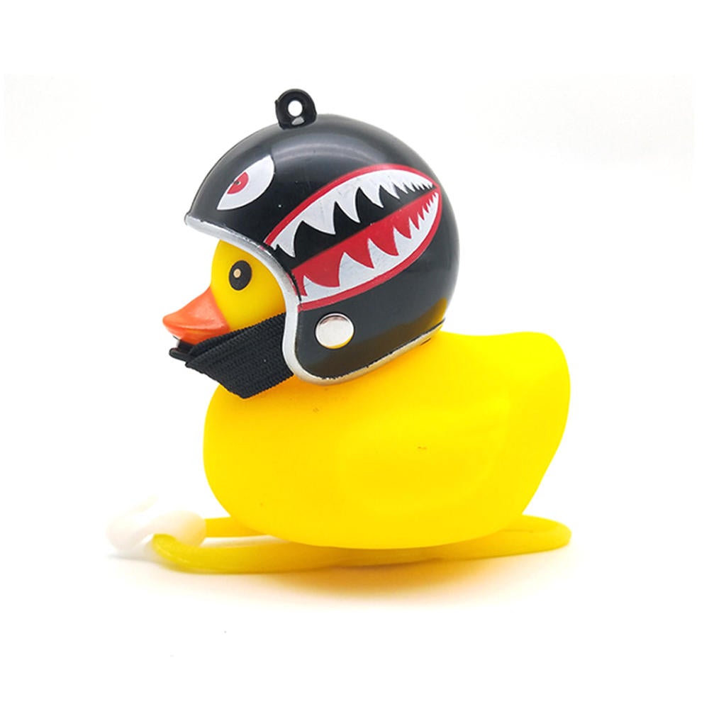 Creative Glow Duck Toys with Helmet for Bicycle Turbo Bell Lamp