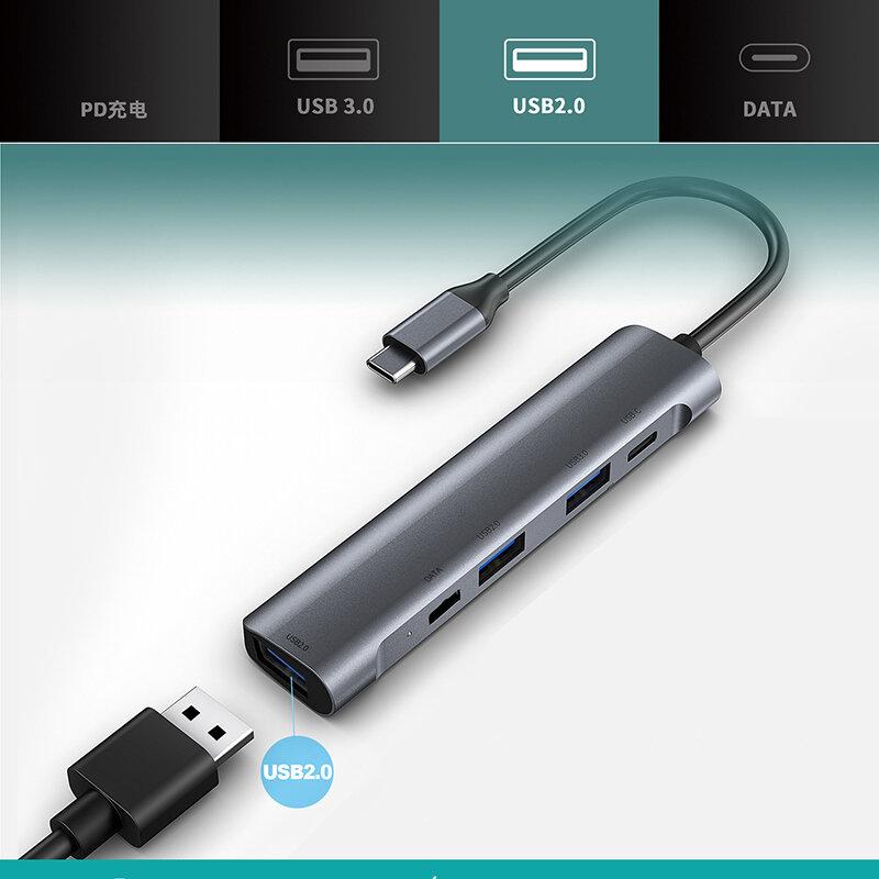 5-in-1 USB Type-C Docking Station HUB Adapter With USB-C PD 60W