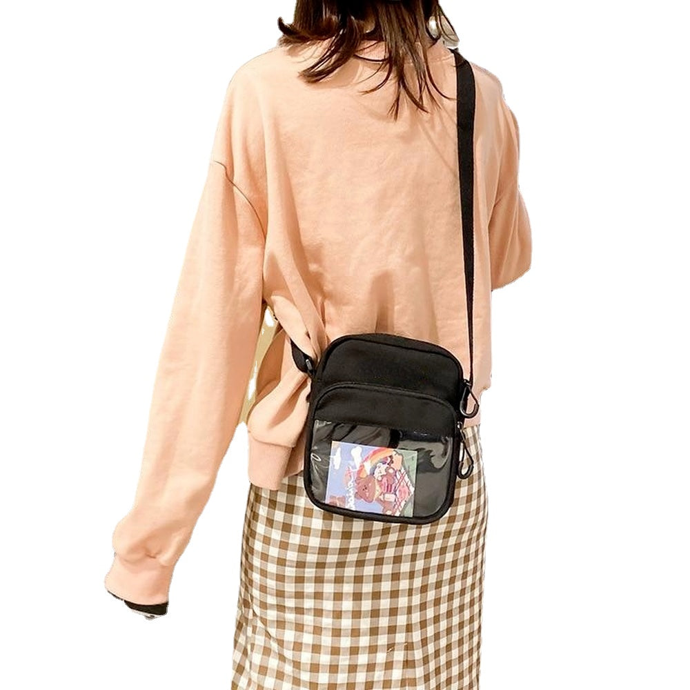 Women Messenger Bags Handbags New Cartoon Transparent Female Casual Cute Shoulder Bags Mini Crossbody Bags for Girls