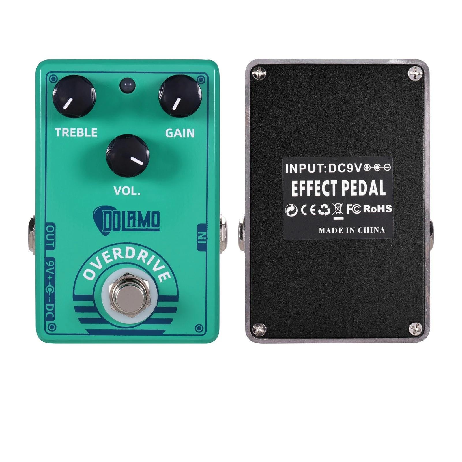 Overdrive Guitar Effect Pedal with Treble Gain Volume Controls True Bypass Design