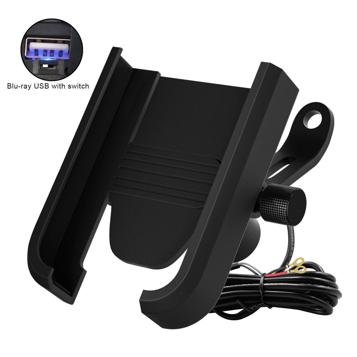 12V 4-6.5inch USB Rechargeable Waterproof Handlebar Mirror Phone GPS Holder For Electric Car Motorcycle Bike Scooter