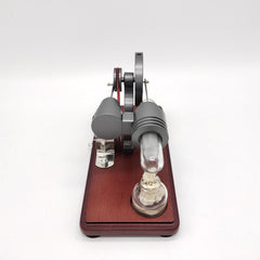 Wood Bottom Plate Stirling Generator With LED Light String Portable Bag Safe Packaging Stirling Engine