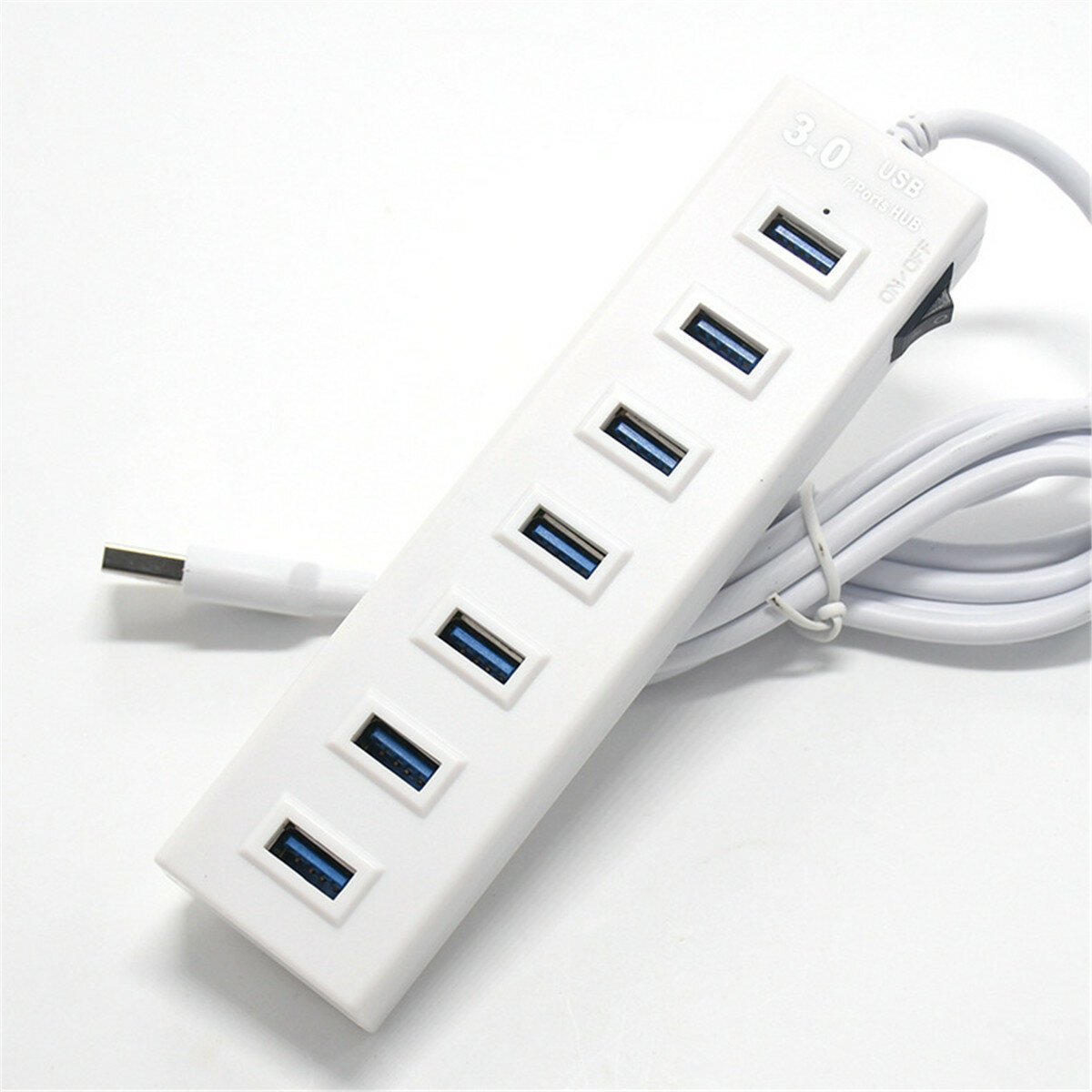 7-Port USB 3.0 Hub Adapter Docking Station 5Gbps Data Transfer For Laptop PC