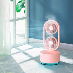 400ml Air Conditioner 3 Speed 7 Color Light 2000mAh Mini USB Air Fan Water-cooled Spray Fan