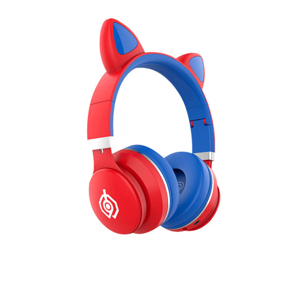 LED Over-Ear Headphones Noise Cancelling Headset bluetooth 5.0 Wireless Kids Headset Support TF Card 3.5mm Plug With Mic