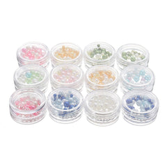 12Pcs/Set Handmade Slime DIY Material Colorful Beads Fruit Slice Soft Ceramic Granules Pearl Powder