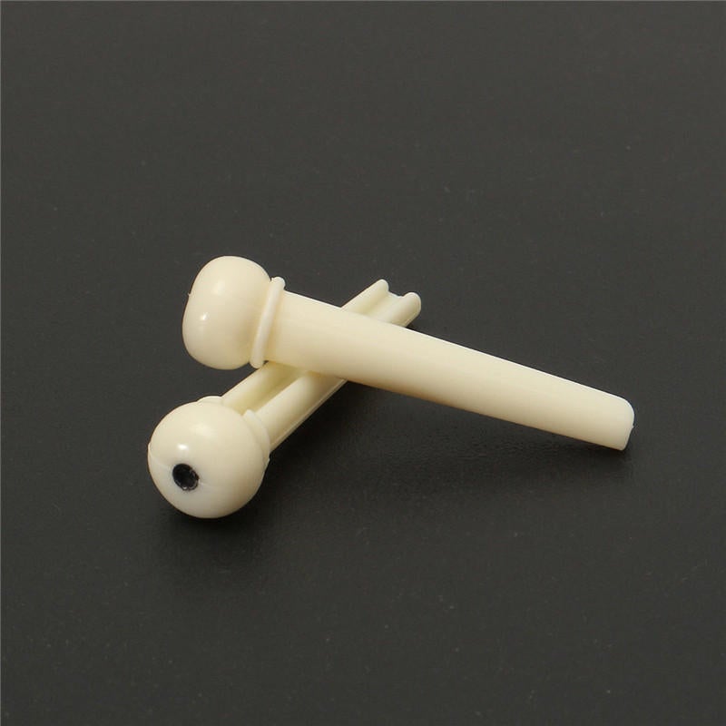 6 Pcs Guitar Bridge Pins Plastic String End Peg for Acoustic Guitar Replacement