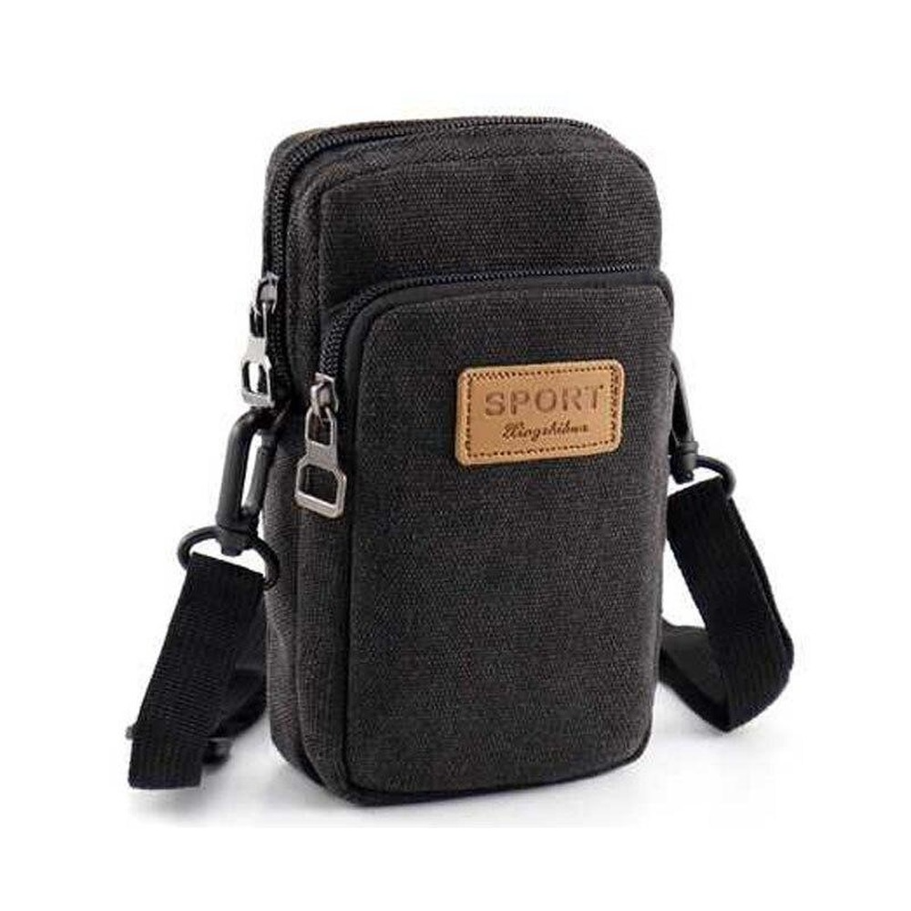 Universal Waterproof Multi-functional Canvas phone bag Shoulder Bag Man Casual Crossbody Waist