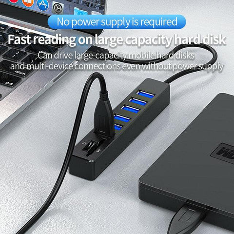 8 Ports Multiple USB Hub,Card Reader Expander Adapter For Computer Laptop Accessories