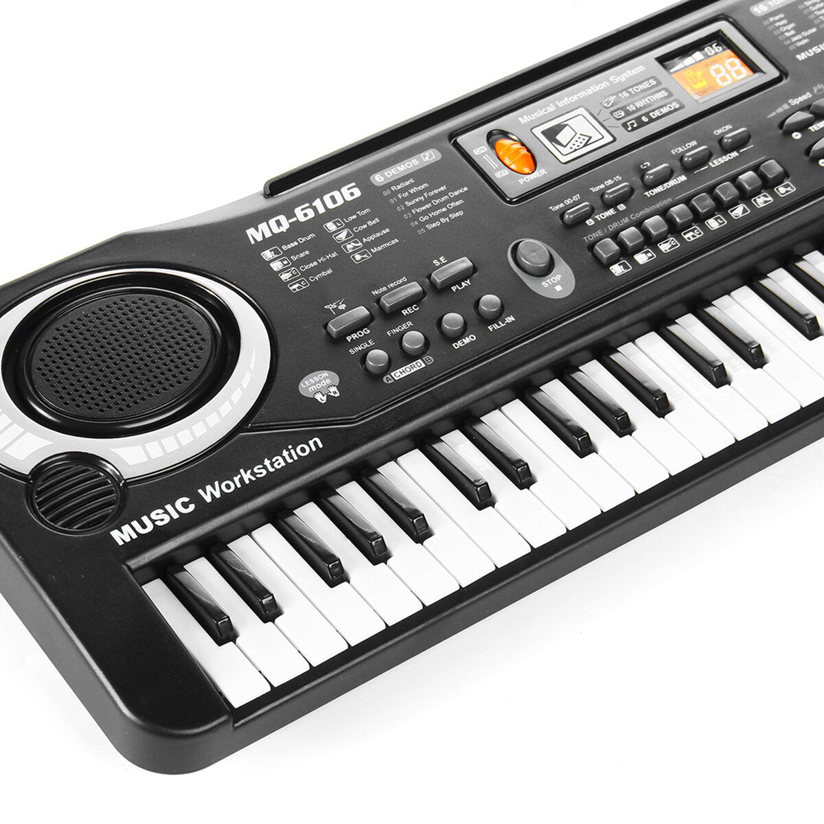 Children Kids Electronic Keyboard Electric Piano 61 Keys Musical Instruments with USB + Microphone