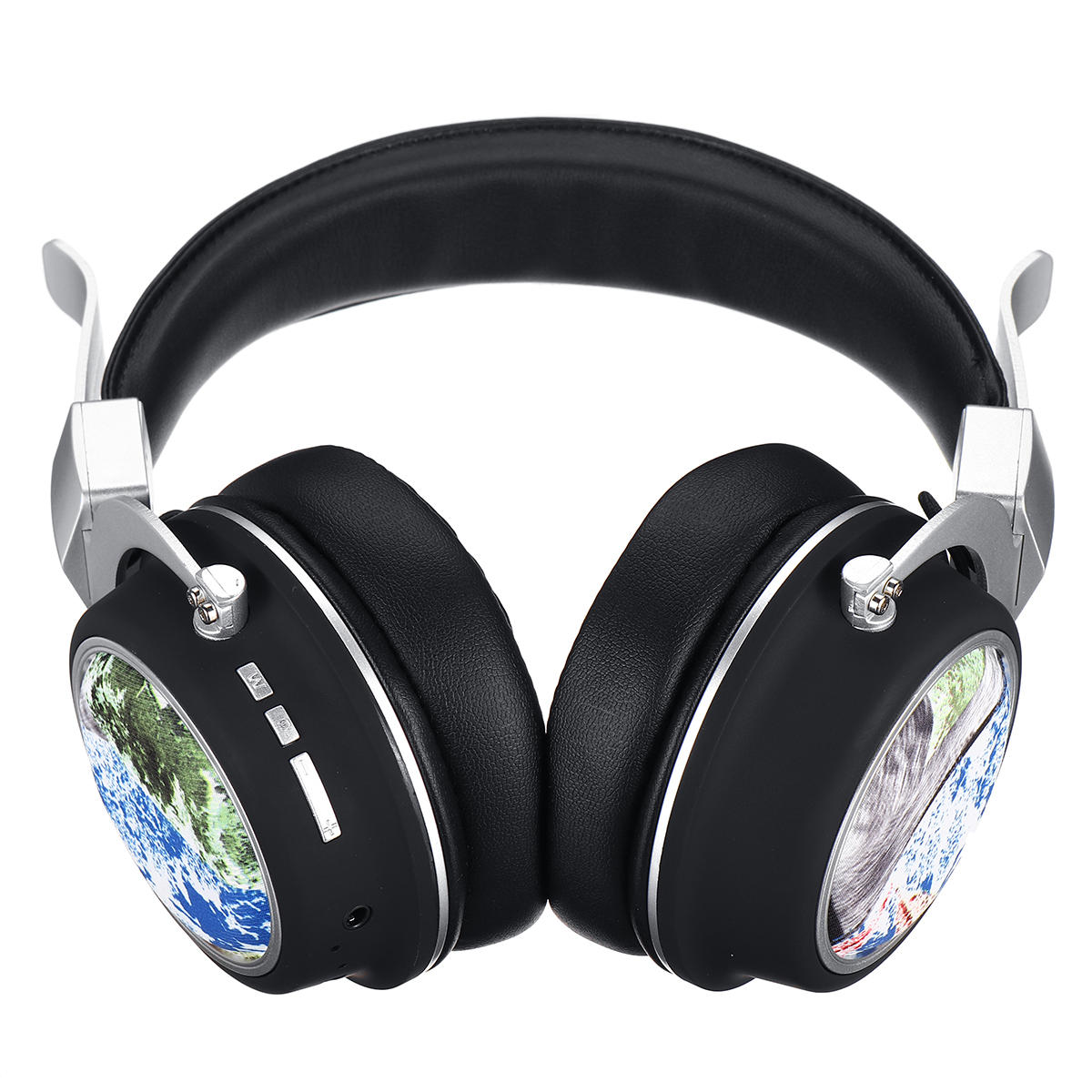 Wireless bluetooth 5.0 Headphone Foldable Pattern 3D Stereo TF Card AUX Headphone with Mic