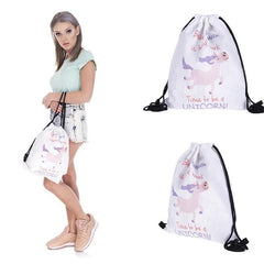 1 pc Storage Bundle Bag Waterproof 3D Cartoon Drawstring Clothing Bag Travel Camping Bag