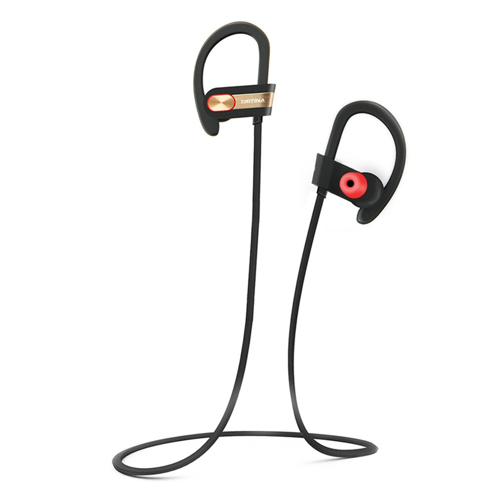 Tritina Sports Bluetooth Earphone Built-in Microphone,Sweatproof Wireless Headphone Stereo Sound for Running,Jogging - JustgreenBox