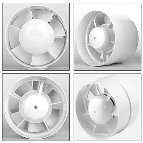 4 Inch Circular Duct Fan Exhaust Fan Flow Booster Fan Bathroom Kitchen Oil Fume 220V
