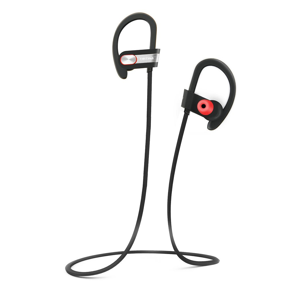 Tritina Sports Bluetooth Earphone Built-in Microphone,Sweatproof Wireless Headphone Stereo Sound for Running,Jogging - JustgreenBox