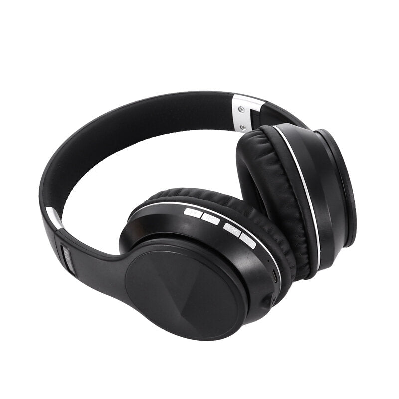 Wireless bluetooth 5.0 Headphones 40mm Drivers Low Latency FM Radio TF Card AUX-In Foldable Head-Mounted Headset with Mic