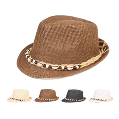 Men Straw Casual Vacation All-match Breathable Sunshade Top Hats Flat Hats