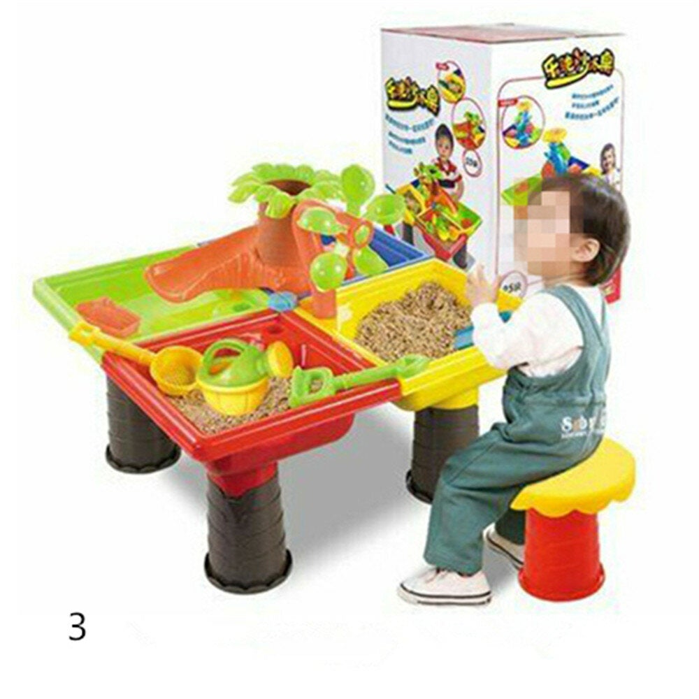 Sand And Water Table Sandpit Indoor Outdoor Beach Kids Children Play Toy Set