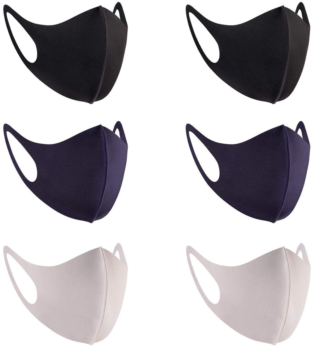 6 Pcs Fashion Cloth Fabric Face Protection, Unisex Earloop 6 Colors Washable, Reusable