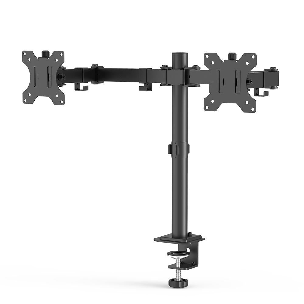 Home Office Dual Monitor Stand Full Motion Mount Height Adjustability for 13"-27"