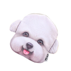 cartoon cute dog coin bag plush card holder key purse