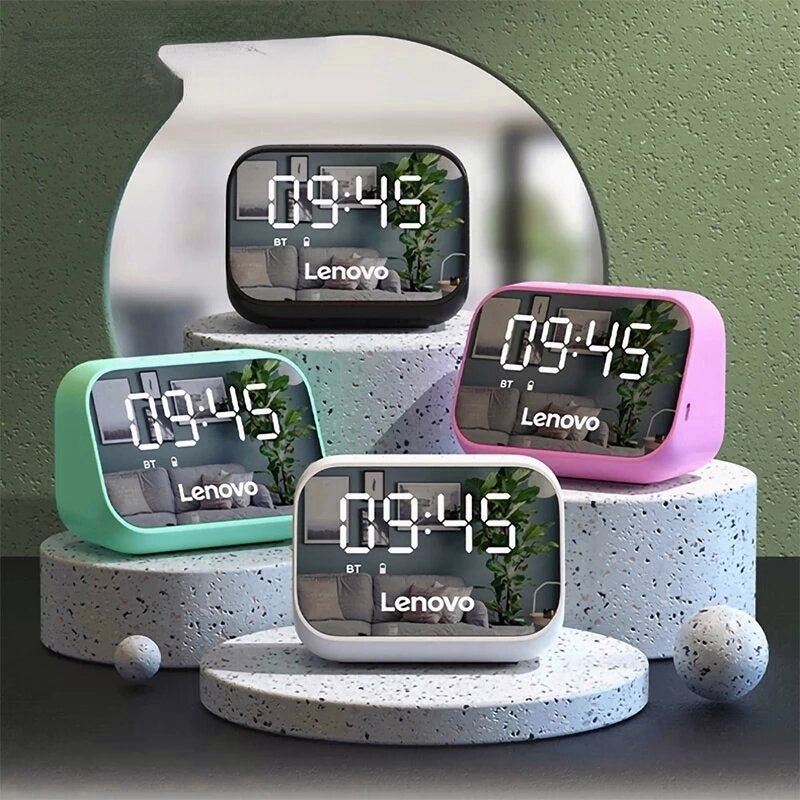 Wireless bluetooth Speaker Alarm Clock Mirror Multi-function Speaker Stereo Surround Desktop Loudspeaker Sound Box With Mic