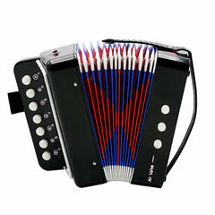 Mini Toy Accordion 7 Keys and 3 Buttons Keyboard Musical Instrument for Children Kids Gift