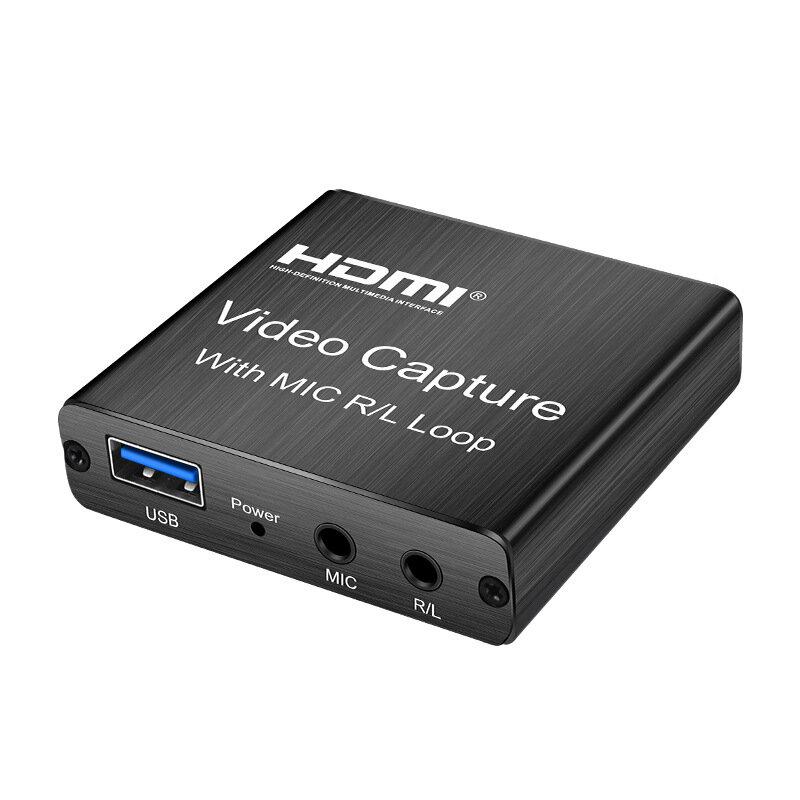 HDMI Video Capture Card HD Loop Out With Mic For Game Live Streaming Video Conference For Xbox PS5 For Nintendo Switch