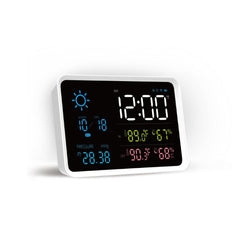 Digital LCD Alarm Clock With Weather Forecast And Temperature Display