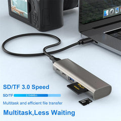 6-IN-1 USB-C HUB Docking Station Adapter with10Gbps Data Transmission