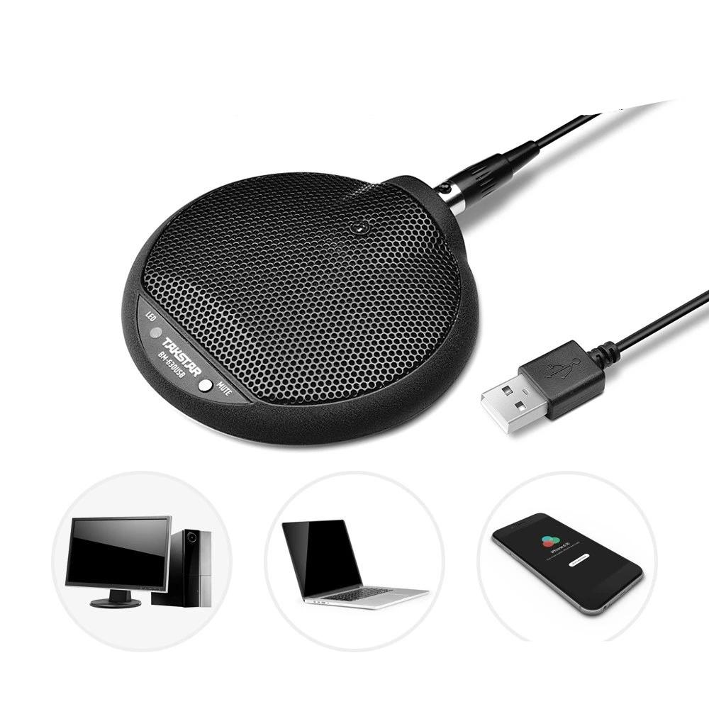 Digital Boundary Microphone USB Conference Mic Omnidirectional Plug-and-Play