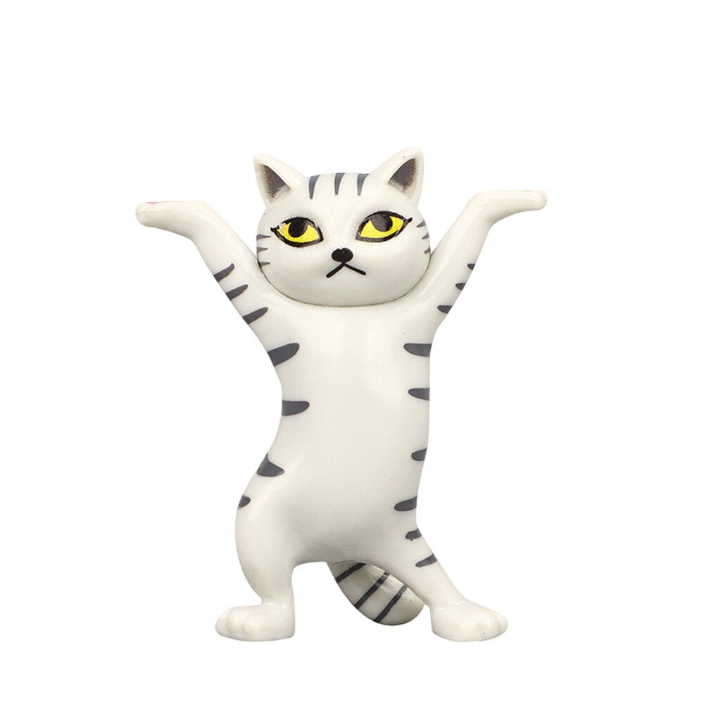 1 PC Cartoon Dancing Cat Figure Doll Figurines Handmade Enchanting Kittens Toy for Office Pen Holder