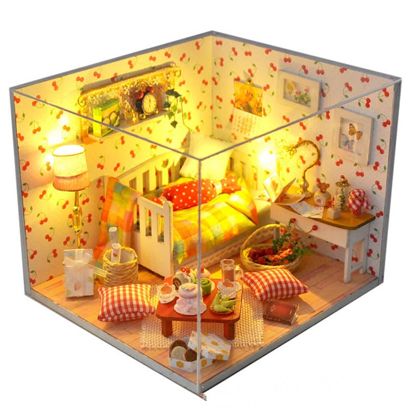 Autumn Fruit House DIY With Cover Light Gift Collection Decor Toy