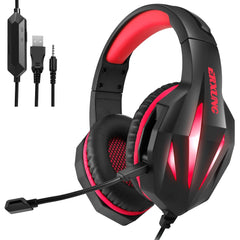 Gaming Headset Wired Stereo Sound LED Light Headsets Noise-cancelling Game Headphones With Mic