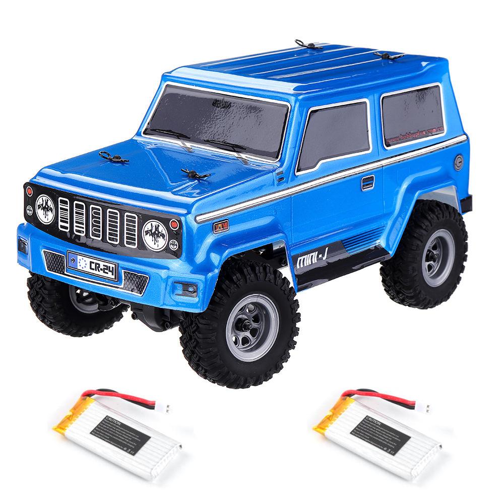 1/24 Mini RC Car Crawler with Two Batteries 4WD 2.4G Waterproof RC Vehicle Model RTR for Kids and Adults