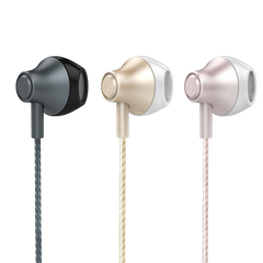 Wired Control 3.5mm In-Ear Headphones HiFi Sound Earphone with Mic for iphone PC Computer