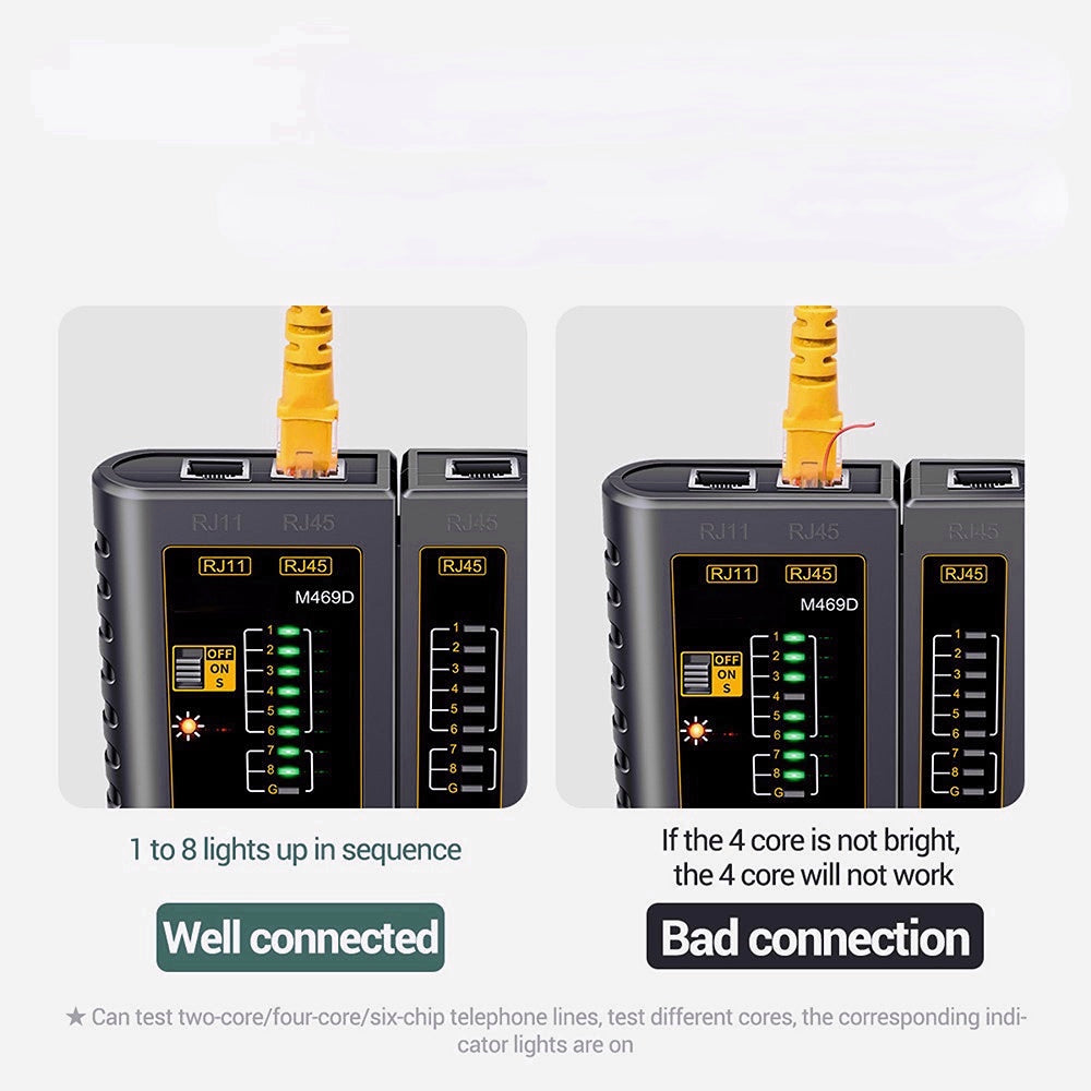 Network Cable Tester RJ45 RJ11 RJ12 CAT5 UTP Electric Repair Tool