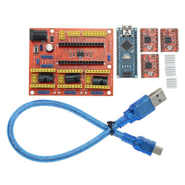 CNC Shield V4+ With Nano 3.0 A4988 Stepper Motor Driver Board For Arduino - products that work with official boards