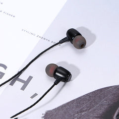 Metal 3.5mm Wired Control In-Ear Headphones Mini Hifi Sound Earphone with Mic for PC Laptop Computer
