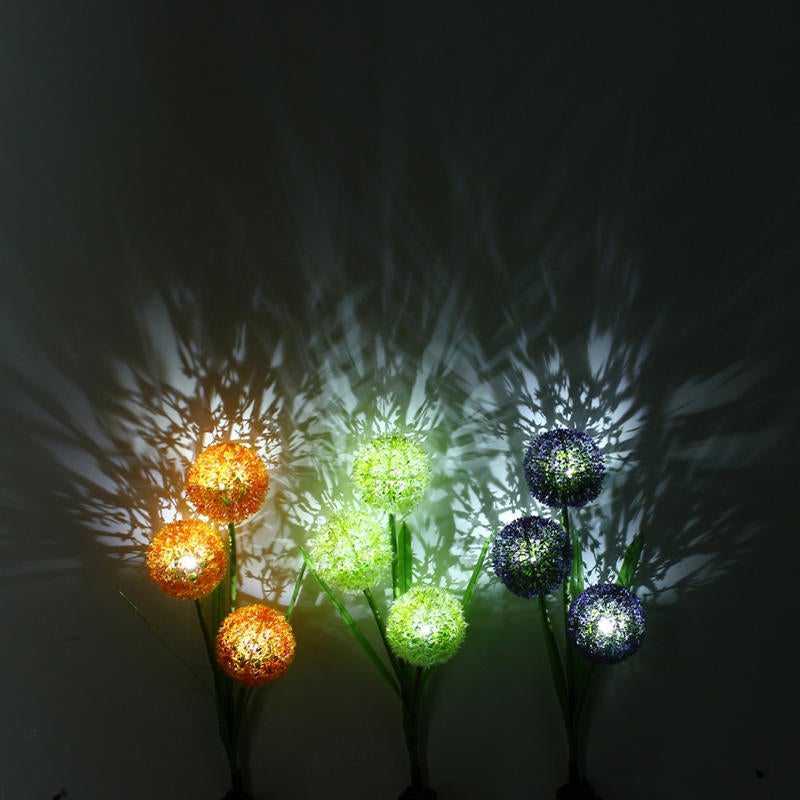 Dandelion LED Optical Fiber Solar Power Outdoor Light Lamp