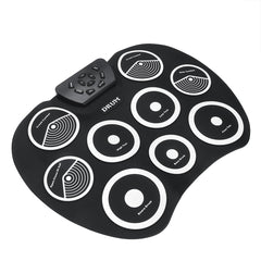 Portable Electronic Roll Up Drum Set Kit 9 Silicon Pad for Beginner