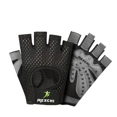 Professional Gym Fitness Gloves Power Weight Lifting Women Men Crossfit Workout Bodybuilding Half Finger Hand Protector - JustgreenBox