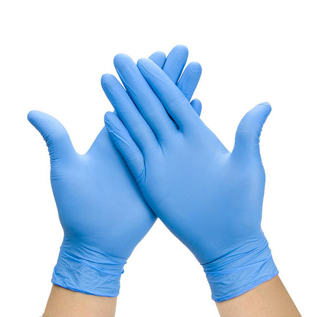 100PCS/Set Blue Medical Gloves Latex Gloves Waterproof Nitrile Gloves Disposable Glove Rubber Gloves Kitchen Cooking Gloves Cleaning Gloves - JustgreenBox