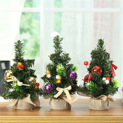 Christmas Home Party Decorations Supplies Mini Tree With Ornaments Toys