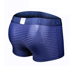 Mens Mesh Breathable Thin Underwear Casual Ice Silk