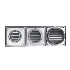 100/125/150mm Stainless Steel Square Wall Air Vent Ducting Grille Cover