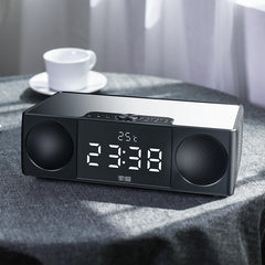 Wireless Bluetooth Speaker Play HD Video Double Alarm Clock FM Radio for Home Outdoor