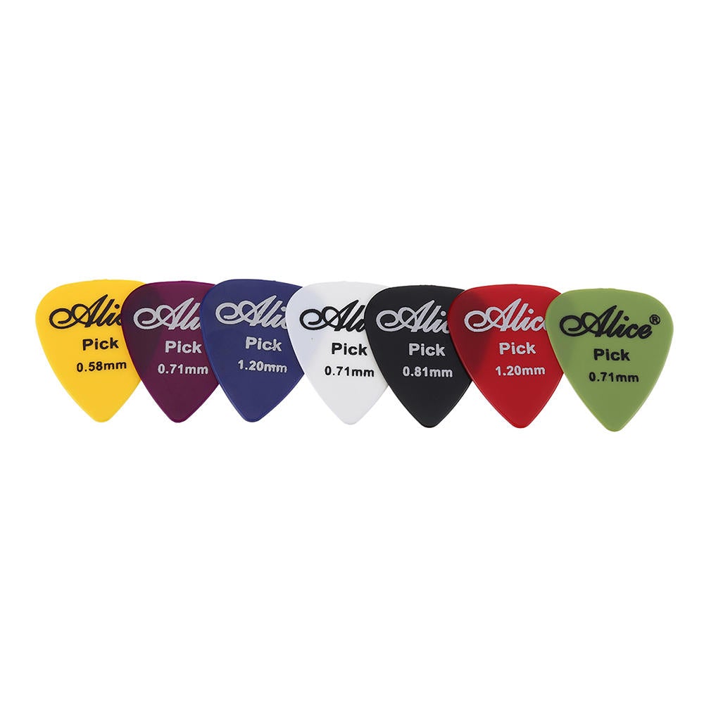 0.58/0.71/0.81/0.96/1.2/1.5mm Frosted Smooth Surface Guitar Thumb Finger Picks With Case