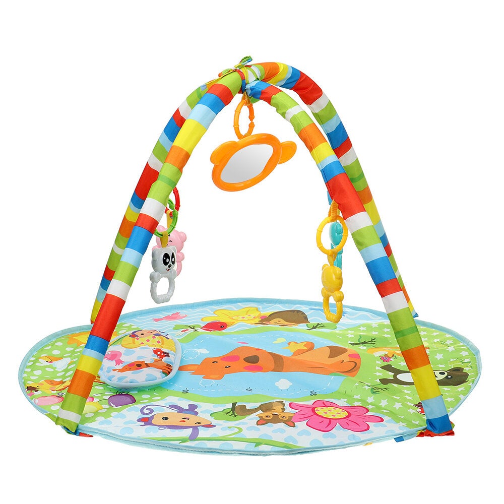 Multi-functional 84cm*76.5cm*50cm Baby Piano Fitness Stand with Round Mat for Infants Education Game